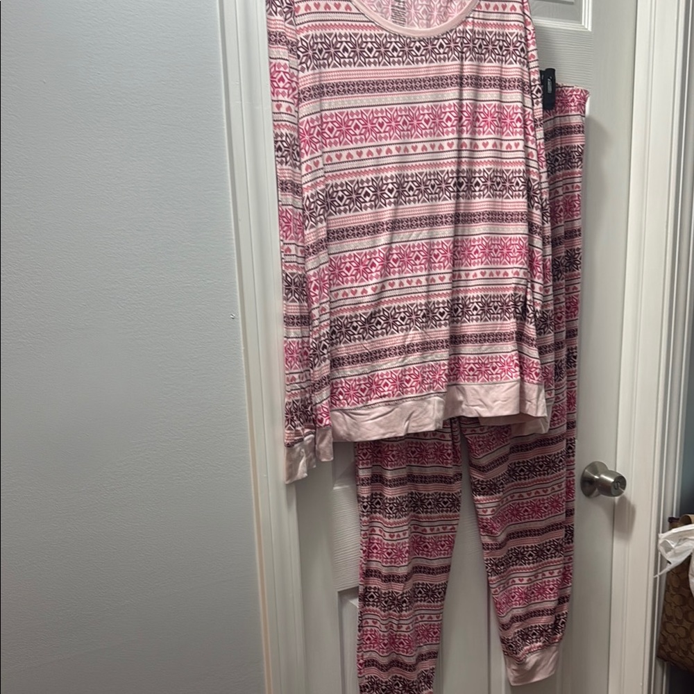 Cozy Pink Patterned Pajamas